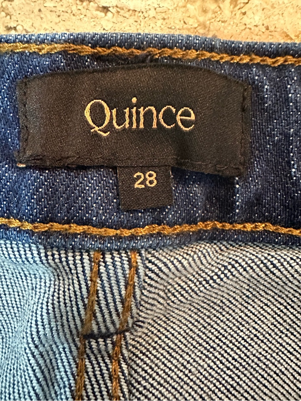 Quince Dark Blue Wide-Leg Jeans - Picture 12 of 14